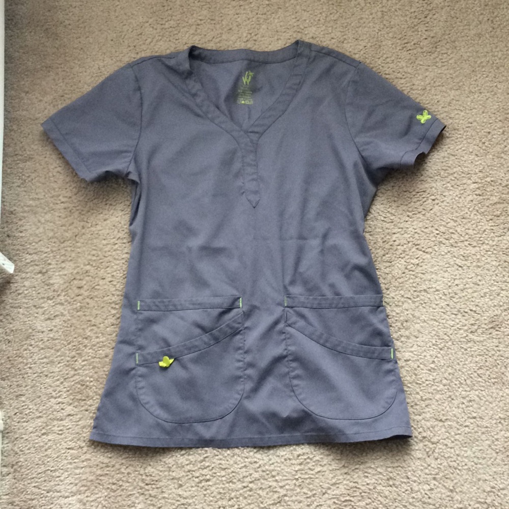 Vivi scrub top grey